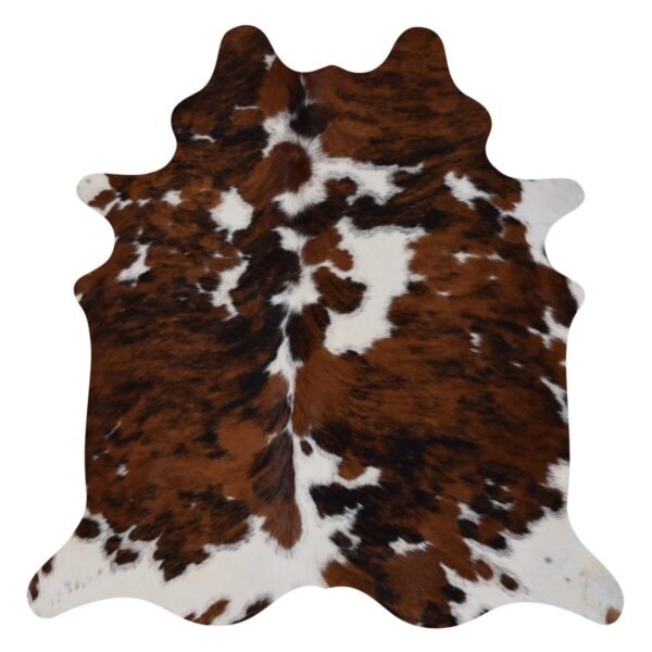 Genuine Cowhide Rug Real Tricolor Cow hide Area Rug Cow Skin Carpet Floor Rug Large Brazilian Brindle Tricolor Cowhide Rugs - Image 4