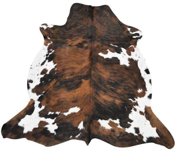 Genuine Cowhide Rug Real Tricolor Cow hide Area Rug Cow Skin Carpet Floor Rug Large Brazilian Brindle Tricolor Cowhide Rugs - Image 3