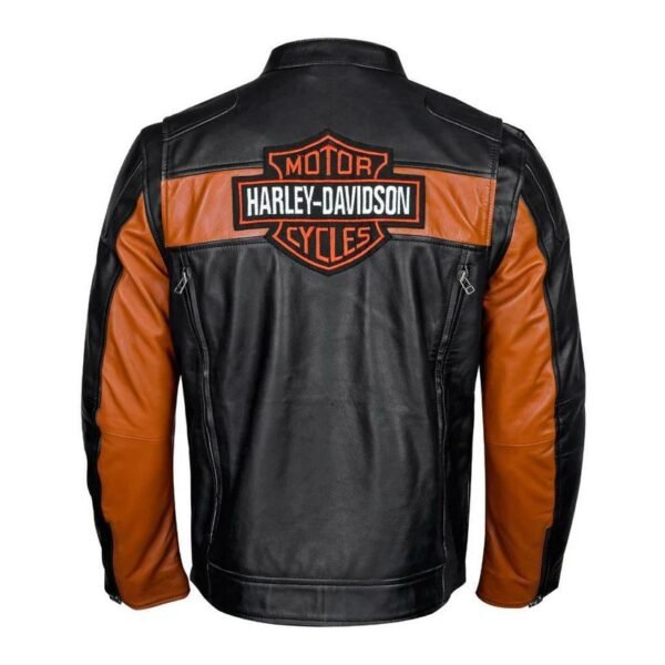 Men's Leather Biker Jacket Harley Davidson Inspired Genuine Leather Jacket - Image 2