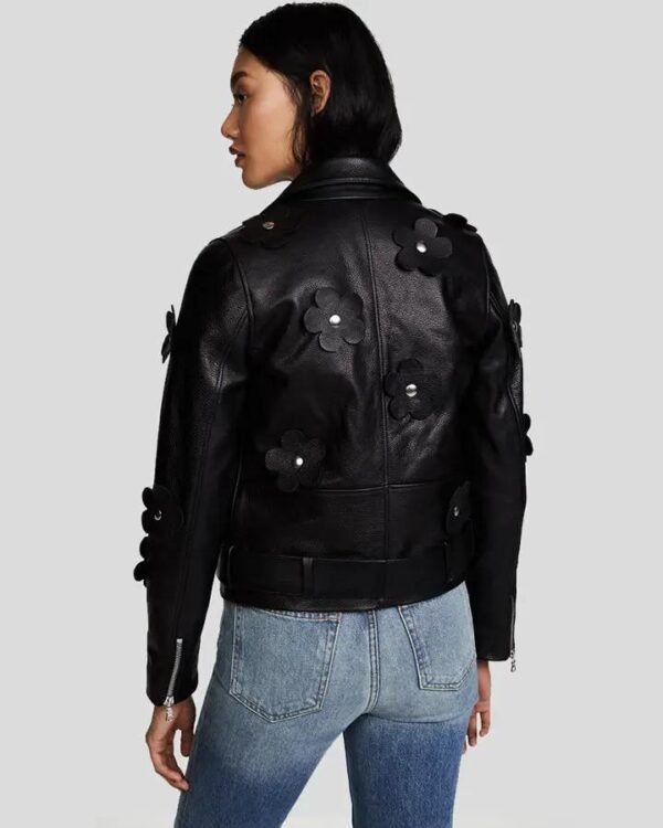 Girls' Biker Leather Jacket - Classic Style for Bold Riders - Image 3