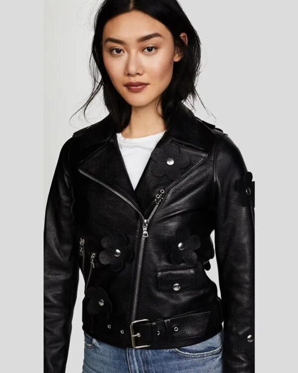 Girls' Biker Leather Jacket - Classic Style for Bold Riders