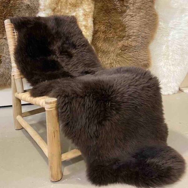 Genuine Sheepskin Rug Brown Large Double Pelt Sheep Area Rug Mat Carpet 2ft x 6ft - Image 5