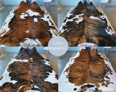 Cowhide Rug Tricolor Brindle Mix - Image 3