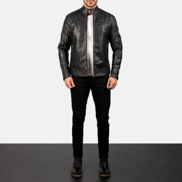 Black Biker Jacket for Men - Classic Style with Edgy Appeal