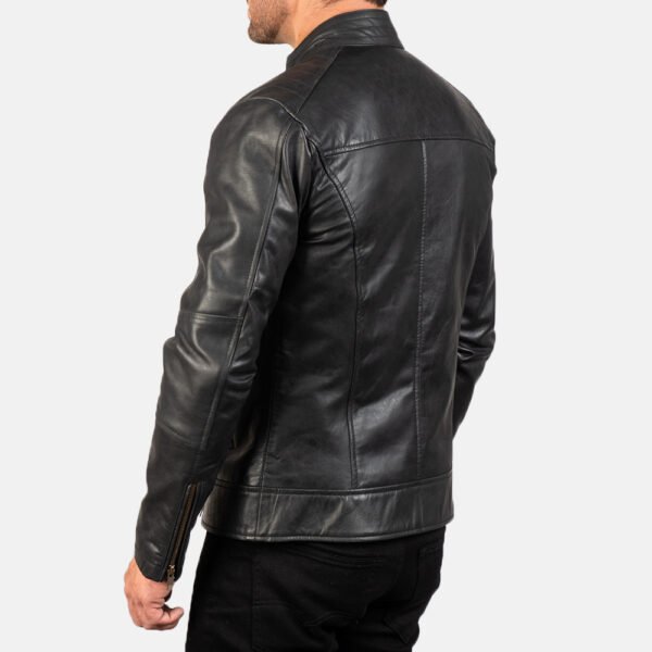 Black Biker Jacket for Men - Classic Style with Edgy Appeal - Image 5