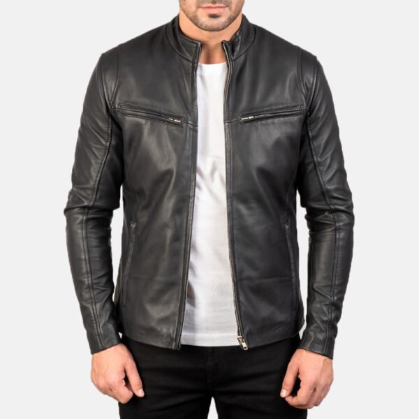 Black Leather Jacket for Men - Timeless Style and Versatile Comfort - Image 3