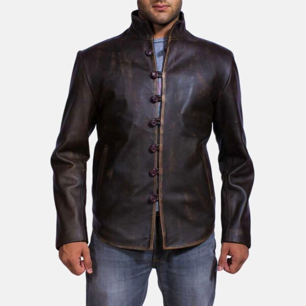 Brown Leather Jacket for Men - Classic Style with a Sophisticated Touch