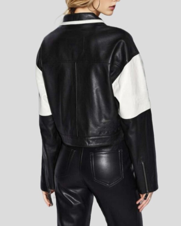 Women's Moto-Leather Jacket - Edgy and Stylish Riding Attire - Image 3