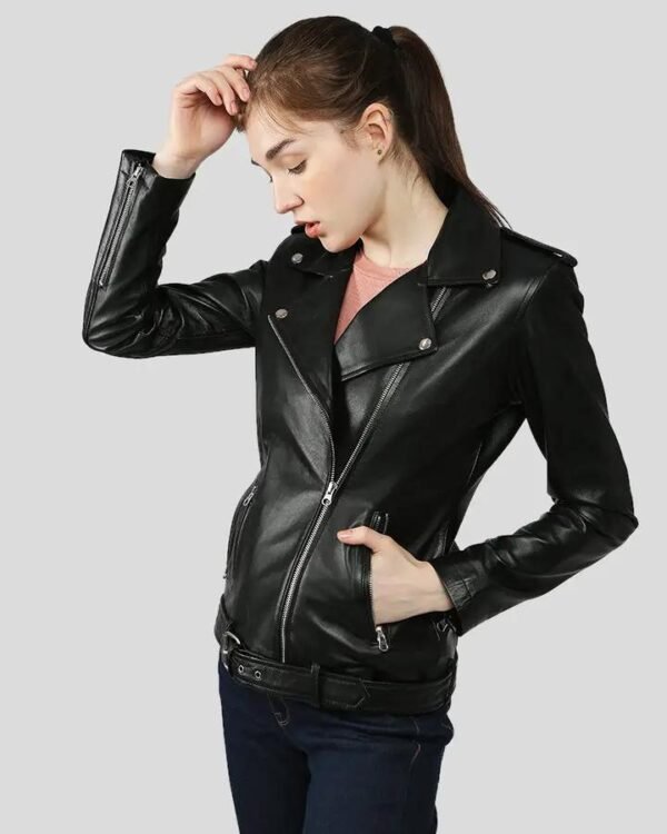 Leather Jacket for Girl Bikers - Stylish and Functional Riding Gear - Image 2