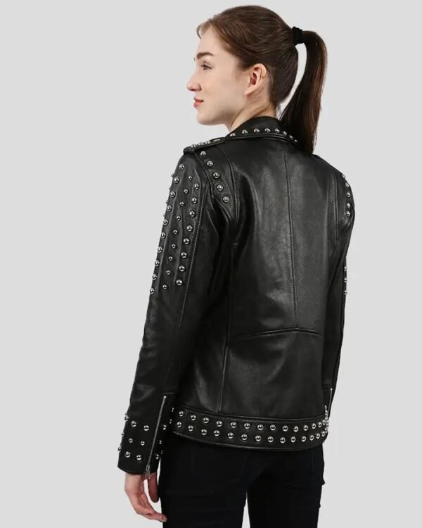 Classic Black Women's Leather Jacket - Timeless Style - Image 6