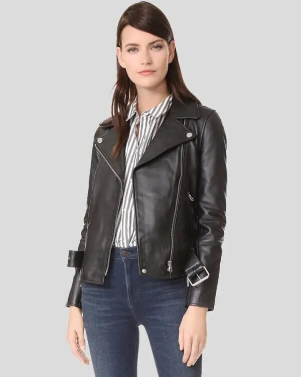 Black Biker Leather Jacket