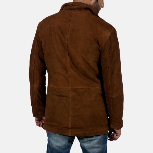 Brown Suede Jacket for Men - Stylish and Sophisticated Outerwear - Image 4