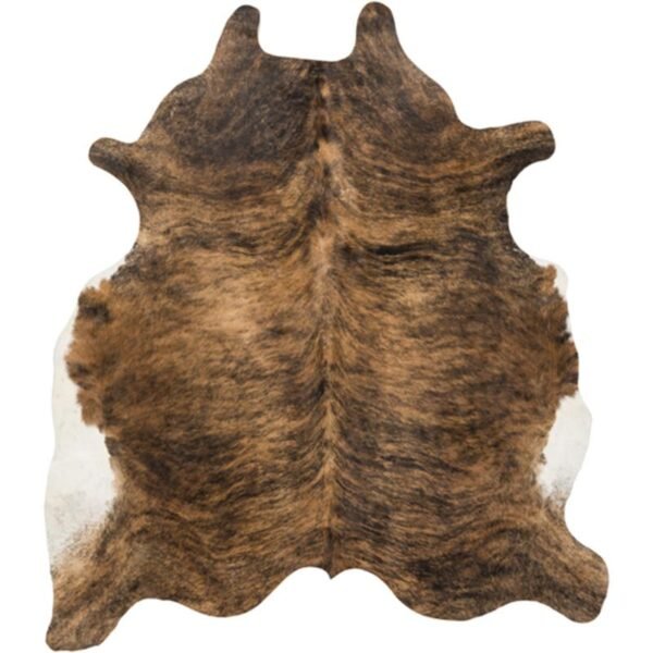 Natural Brown And White Brindle Cowhide Rug