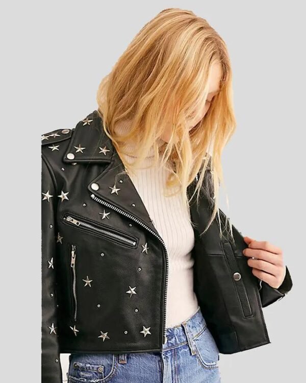 Classic Black Leather Jacket for Women - Elegant and Versatile - Image 2