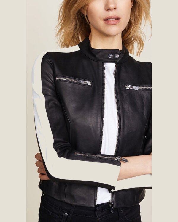 Black & White Jacket for Women - Stylish Contrast Design - Image 3